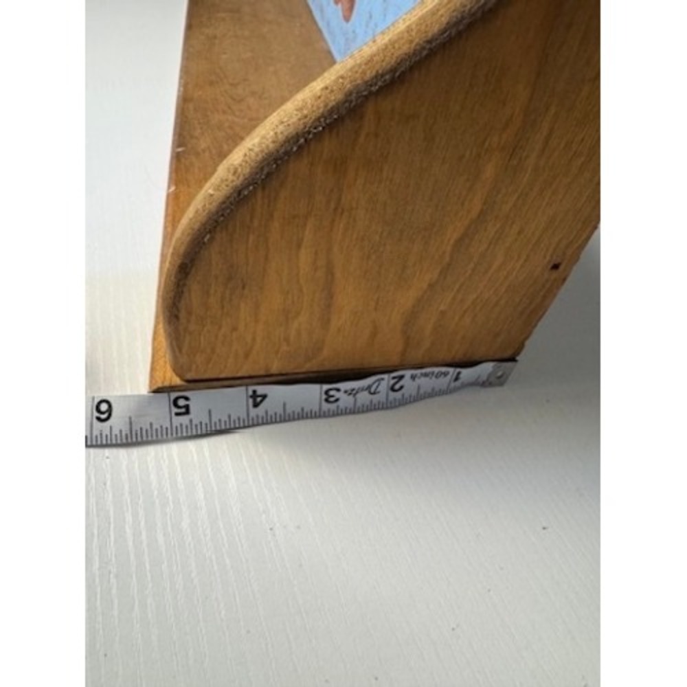 Vintage Wood Heart Cutout Wall Shelf Blue Distressed Country Cottagecore GUC - Picture 8 of 9